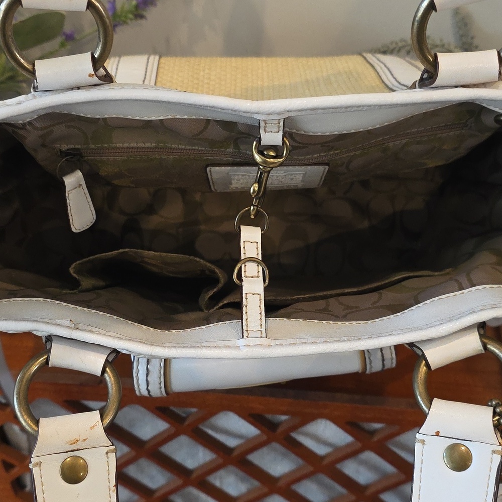 Coach Vintage 2005 Legacy Straw Tote - Picture 3 of 9